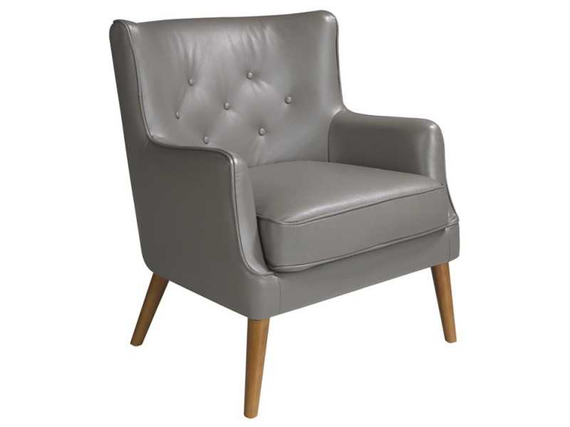 Fauteuil Chester tapissé de cuir - DODO