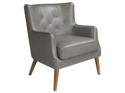 Fauteuil Chester tapissé de cuir - DODO