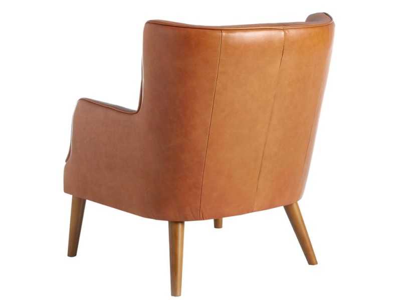 Fauteuil Chester tapissé de cuir - DODO