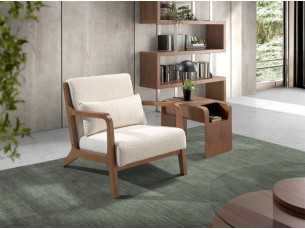 Fauteuil design en bois apparent - PAOLO