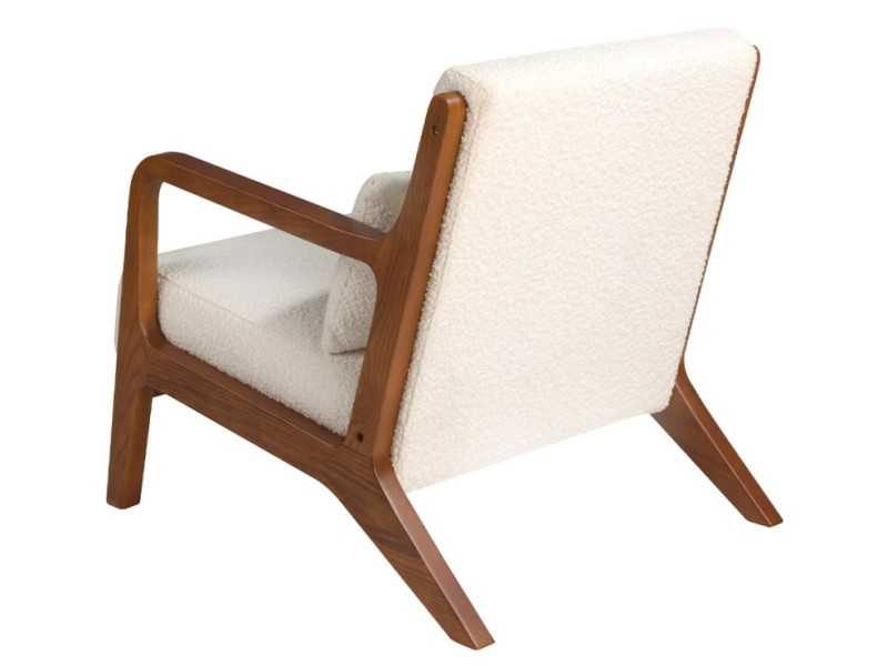 Designer armchair in exposed wood - PAOLO