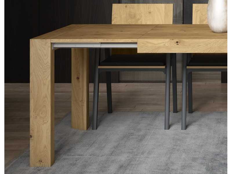 Table à manger extensible en chêne, noyer ou laqué - TREVISO