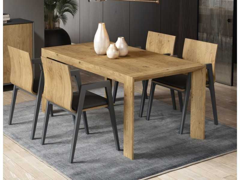 Table à manger extensible en chêne, noyer ou laqué - TREVISO
