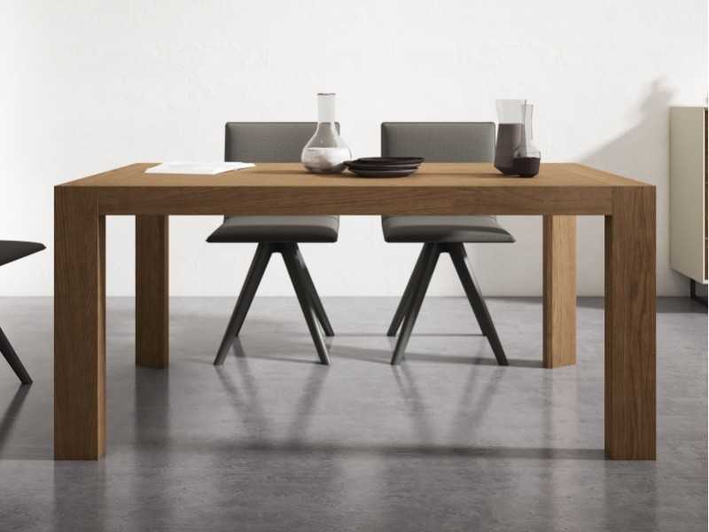 Table à manger extensible en chêne, noyer ou laqué - TREVISO