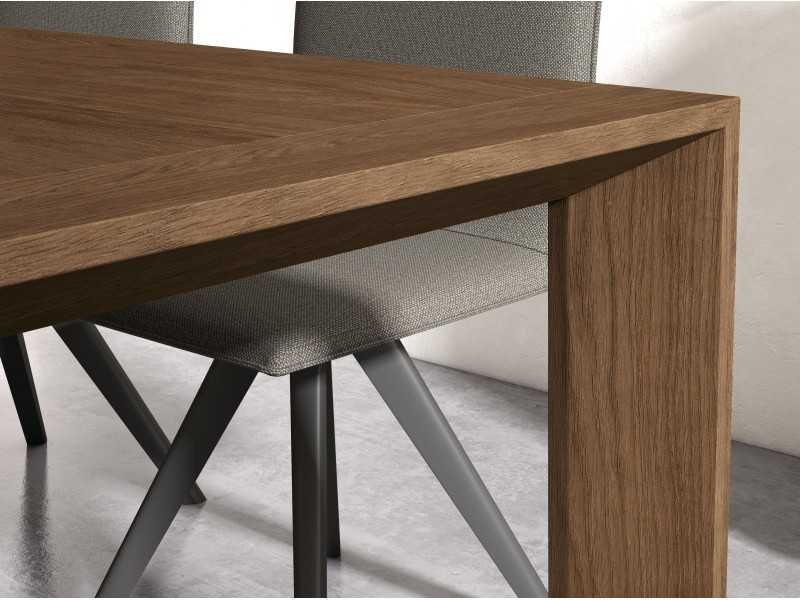 Table à manger extensible en chêne, noyer ou laqué - TREVISO