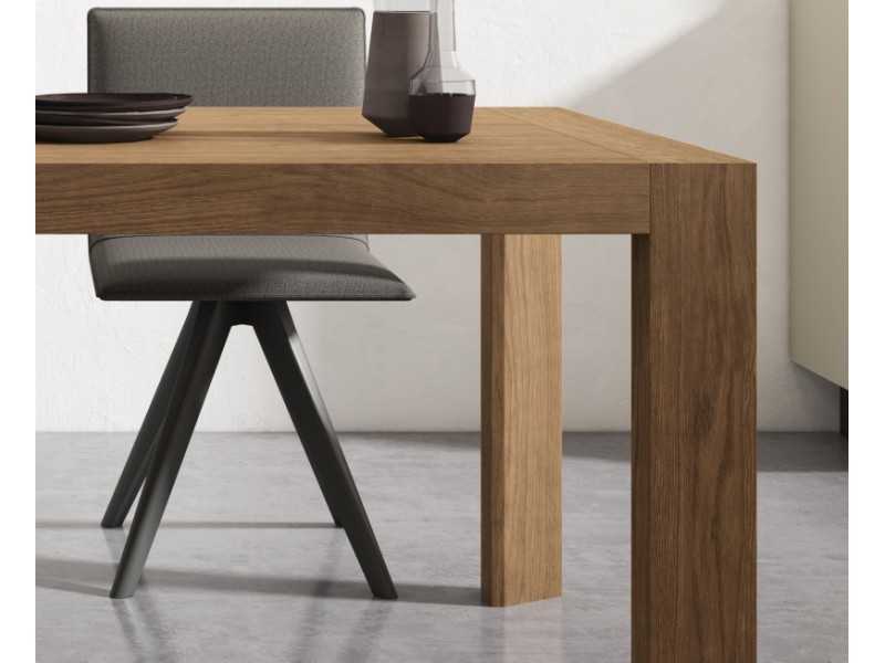 Table à manger extensible en chêne, noyer ou laqué - TREVISO