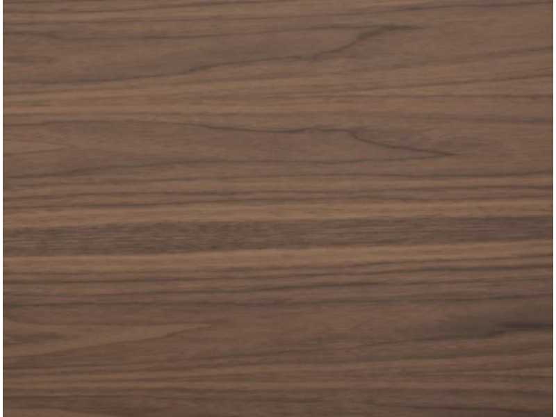 Mesita de noche de 2 cajones en nogal y PVC - NERA