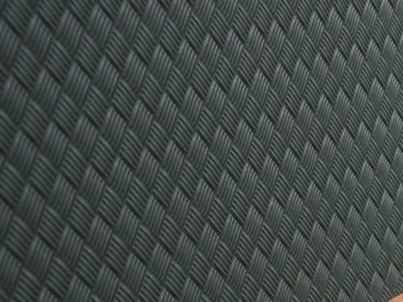Table de chevet 2 tiroirs en noyer et PVC - NERA