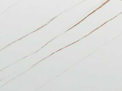 Table ronde extensible avec plateau en céramique et piètement en acier inoxydable - ADELYN