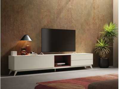 Mueble TV lacado con patas - POSITANO