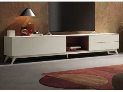 Mueble TV lacado con patas - POSITANO