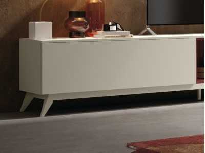 Mueble TV lacado con patas - POSITANO