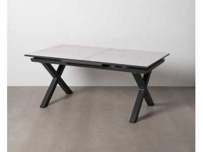 Table de jardin extensible avec plateau en porcelaine et structure en aluminium - HITZE
