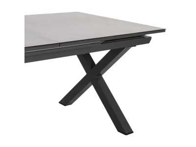 Table de jardin extensible avec plateau en porcelaine et structure en aluminium - HITZE