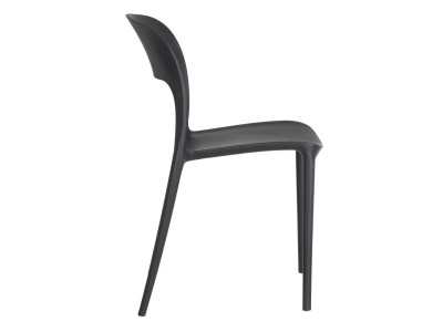 Dark gray garden chair - SONNIG