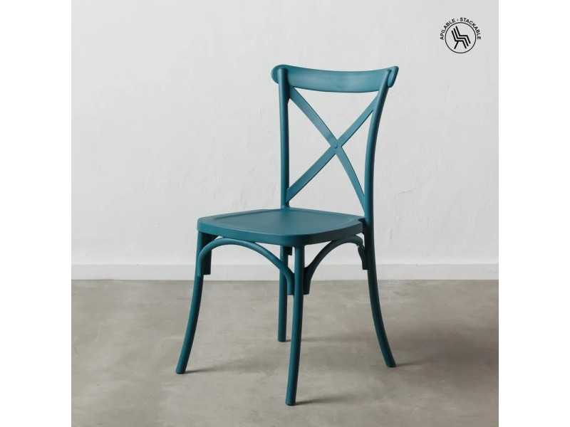 Blue garden chair - CHRISTA
