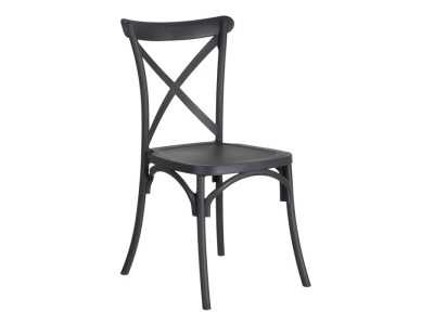 Dark gray garden chair - CHRISTA