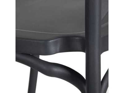Dark gray garden chair - CHRISTA