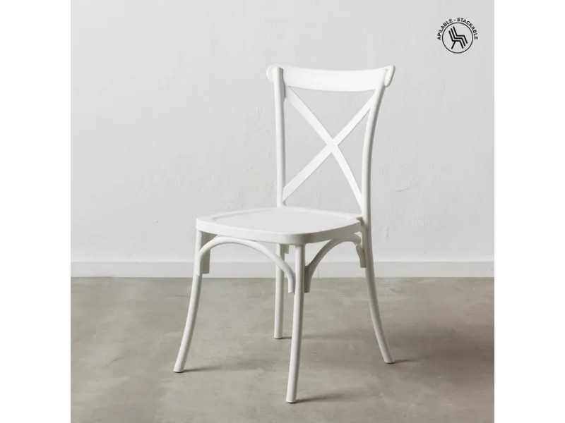 Chaise de jardin blanc - CHRISTA