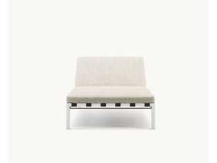 Upholstered outdoor chaise longue - BORA 2