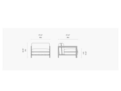 Sillón de exterior tapizado con estructura en acero inoxidable - BORA