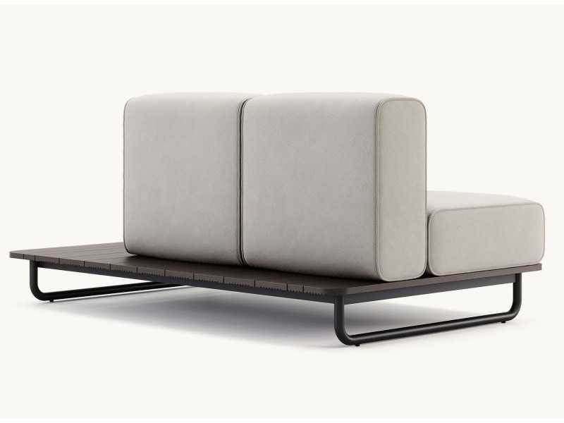 Sofá de exterior tapizado con estructura en acero inoxidable - BALI