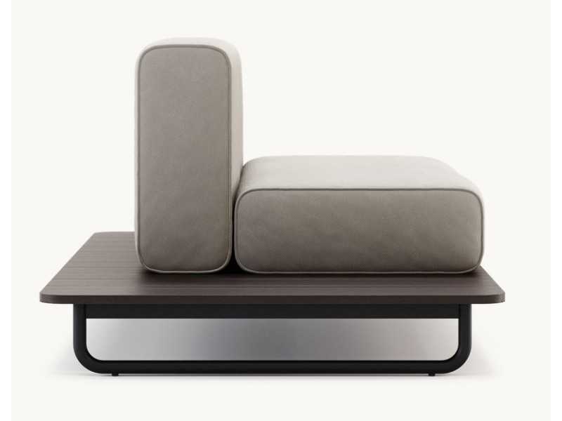 Sofá de exterior tapizado con estructura en acero inoxidable - BALI