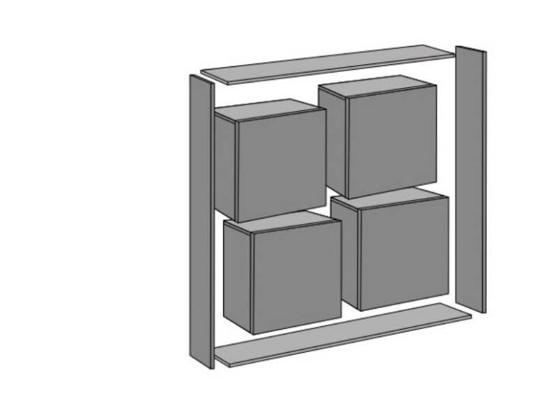 Aparador alto de 4 puertas - NATALIE