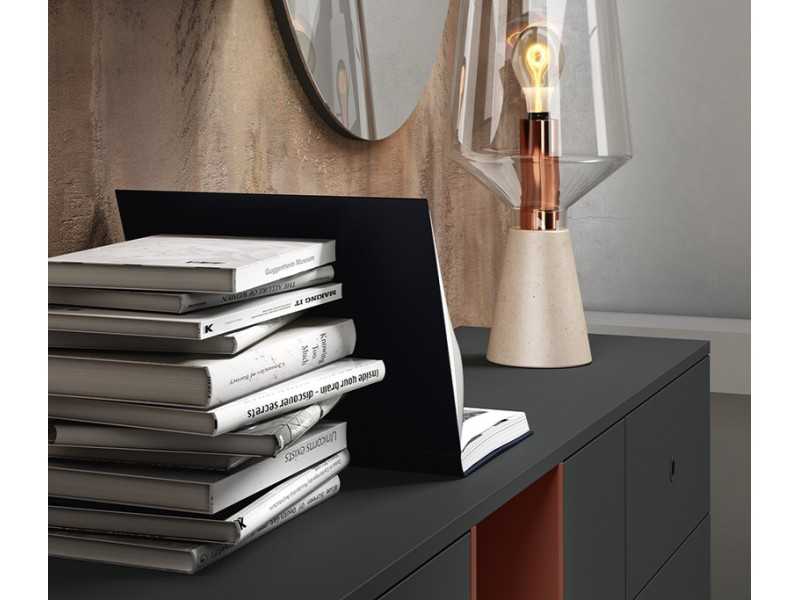 Lacquered sideboard with drawers, recess and doors - CARLO