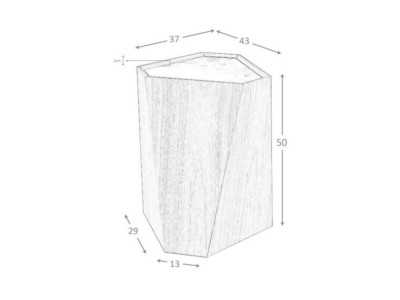 Table d'angle en noyer avec plateau en porcelaine - ZURIE