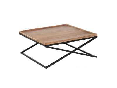 Mesa de centro en madera con estructura en hierro lacado - KELLNERIN
