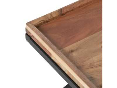 Mesa de centro en madera con estructura en hierro lacado - KELLNERIN