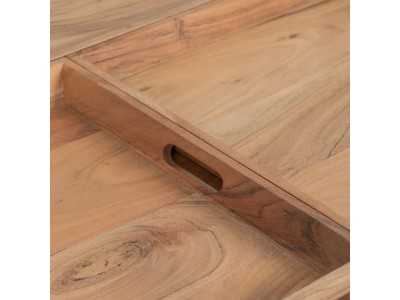Mesa de centro en madera con estructura en hierro lacado - KELLNERIN