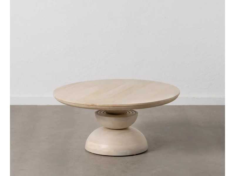 Round solid wood coffee table - SALMA