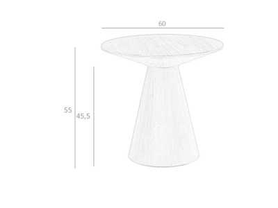 Mesa auxiliar / mesita de noche de madera de nogal - MAIRA