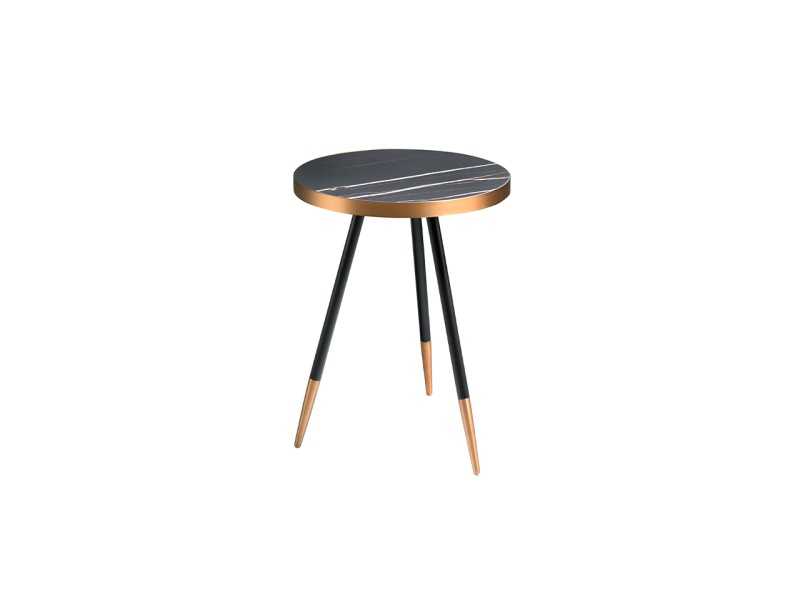 Corner table with porcelain marble top - RIGA
