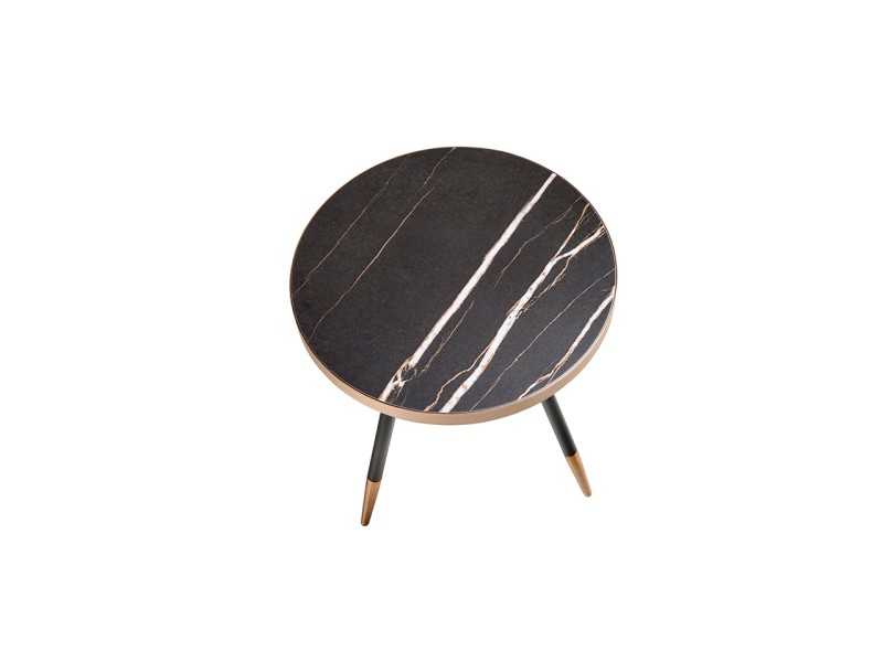 Corner table with porcelain marble top - RIGA