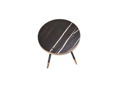 Corner table with porcelain marble top - RIGA
