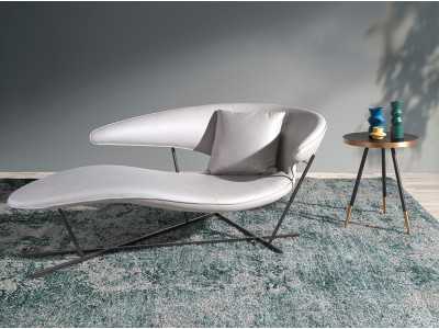 Table d'angle avec plateau en marbre porcelaine - RIGA