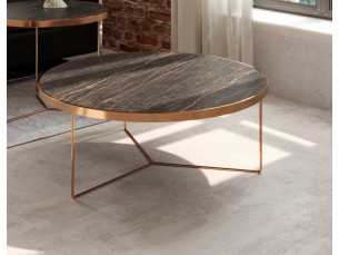 Set of round coffee tables in steel and porcelain tops - TRIP 2