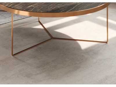 Set of round coffee tables in steel and porcelain tops - TRIP