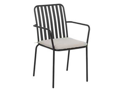Chaise d'extérieur avec accoudoirs en acier - SIESTA Chaise d'extérieur avec accoudoirs en acier - SIESTA