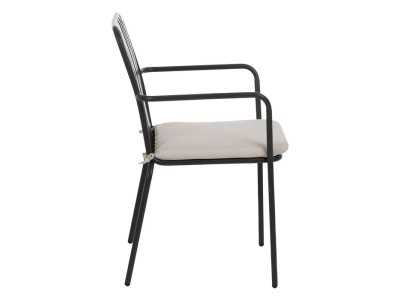 Chaise d'extérieur avec accoudoirs en acier - SIESTA Chaise d'extérieur avec accoudoirs en acier - SIESTA