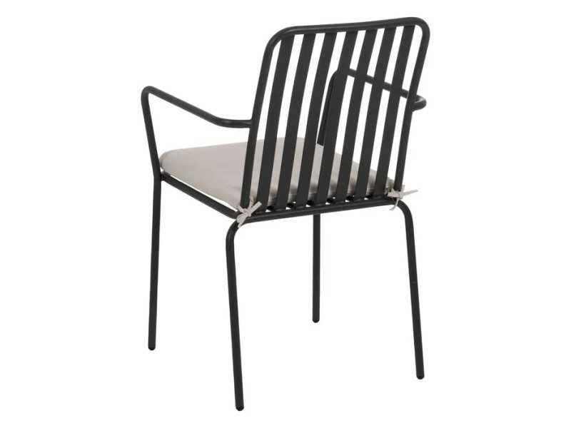 Chaise d'extérieur avec accoudoirs en acier - SIESTA