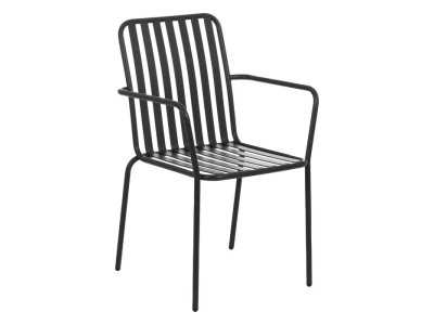 Chaise d'extérieur avec accoudoirs en acier - SIESTA Chaise d'extérieur avec accoudoirs en acier - SIESTA
