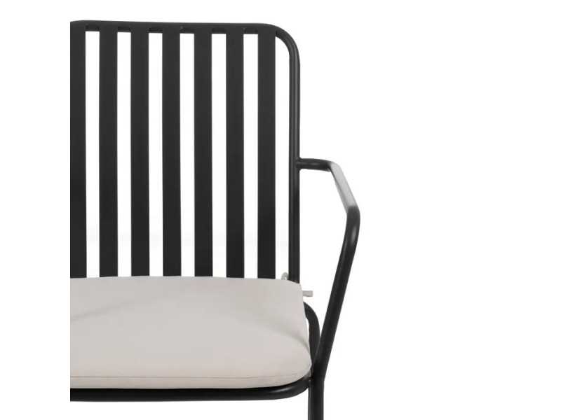 Chaise d'extérieur avec accoudoirs en acier - SIESTA