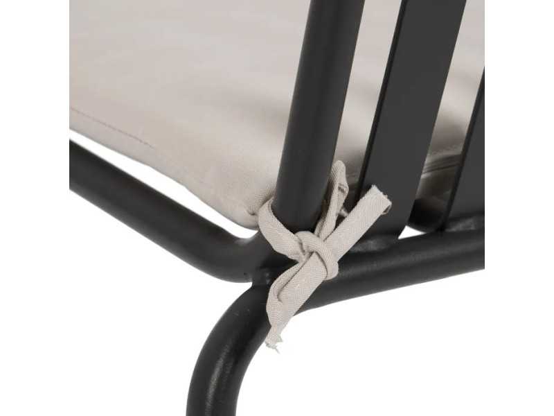 Chaise d'extérieur avec accoudoirs en acier - SIESTA