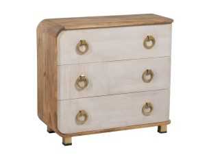 Designer chest of drawers in mango wood - KURVEN 2