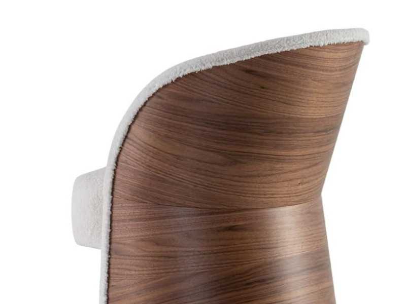 Chaise design tapissé avec structure en bois - ADELAIDE