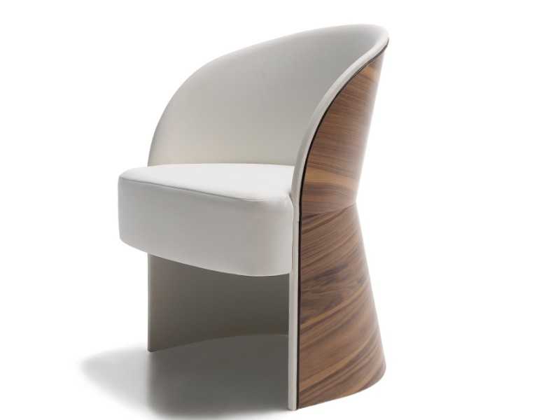 Silla de diseño tapizada con estructura en madera - ADELAIDE